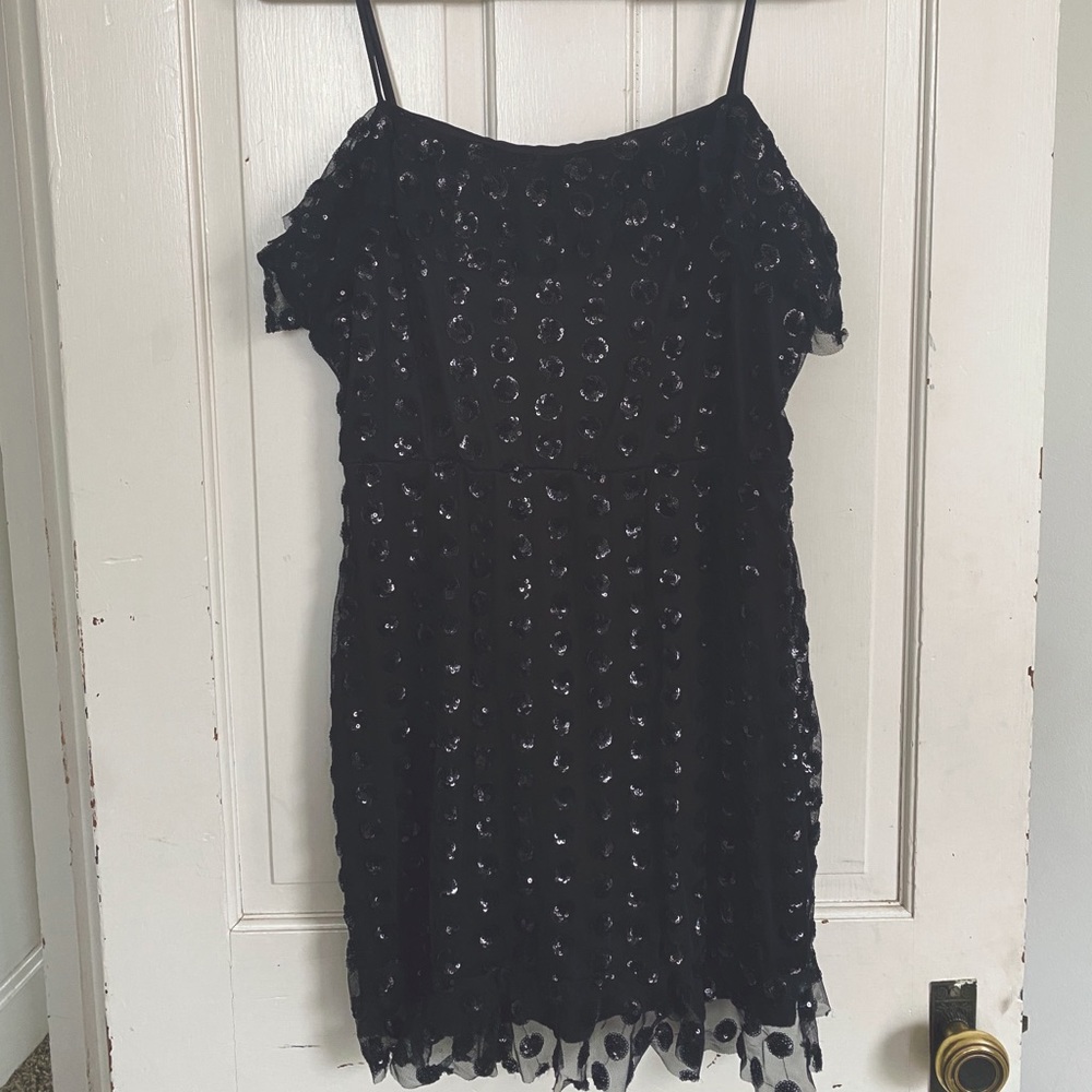Sequin Polkadot Cocktail Dress